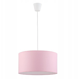 Dziecięca lampa wisząca sufitowa różowa okrągła