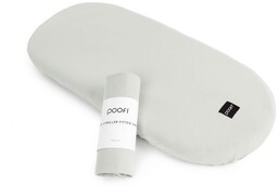 Poofi Prześcieradło do wózka organic 35x75 Jasny szary