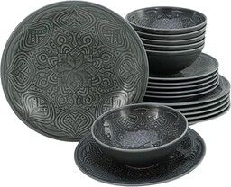 CreaTable, 21627, seria Orient Mandala, 18-częściowy zestaw naczyń,