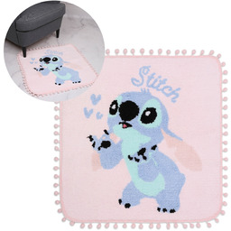 Disney Stitch Kwadratowy Dywanik różowy Antypoślizgowy dywan 60x60