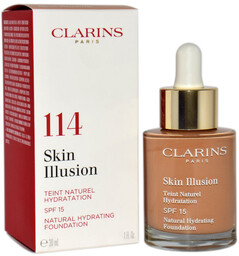 Clarins, Skin Illusion, podkład nawilżająco-rozświetlający 114 Cappuccino, SPF