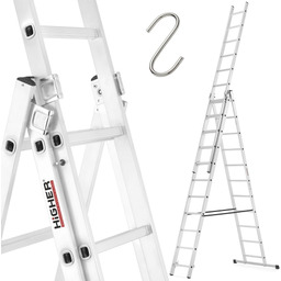 Drabina aluminiowa z opcją na schody 3x11 HIGHER