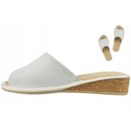 Kapcie Damskie SKÓRA NATURALNA Pantofle Wygodne POLSKIE