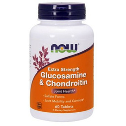 NOW FOODS Glukozamina 750 mg z Chondroityną, 60