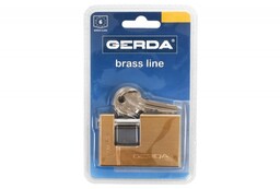 Kłódka GERDA BRASS LINE KMT 50mm mosiężna, trzpieniowa,