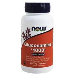 NOW FOODS Glukozamina HCl 1000mg, 60 kaps.