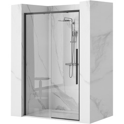 Rea Drzwi prysznicowe SOLAR BLACK MAT 90