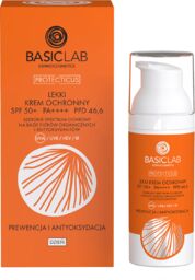 BasicLab Protecticus, lekki krem ochronny, prewencja i antyoksydacja,