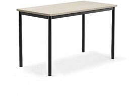 Biurko BORÅS PLUS, 1200x600x720 mm, popielaty laminat, antracyt