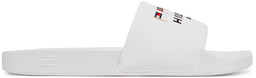Klapki Tommy Hilfiger Flags Pool Slide FM0FM05431 Biały