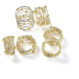 Penguin Home Zestaw 6 ręcznie wykonanych pierścionków