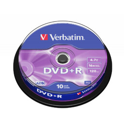 Płyta DVD+R 4,7GB Verbatim 10szt CAKE VER34986