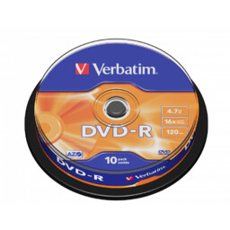 Płyta DVD-R 4,7GB Verbatim 10szt CAKE VER35235