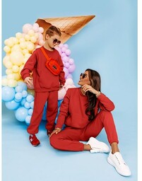 Dres dziecięcy bluza i spodnie PUMBA - czerwony