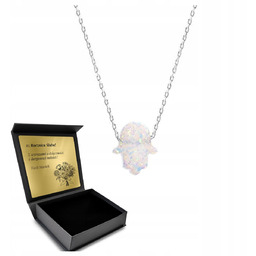 Naszyjnik Srebrny Ręka Fatimy Hamsa Mały Delikatny Subtelny