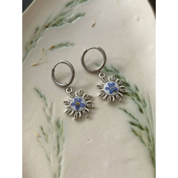 Pakamera Kolczyki Słońce z niezapominajkami