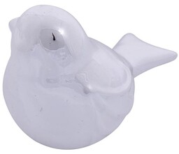 FIGURKA CERAMICZNA PTAK SREBRNY