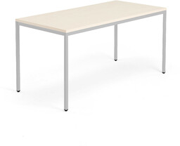 Biurko QBUS, rama 4 nogi, 1600x800 mm, srebrny,