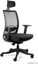Fotel ergonomiczny ANGGUN Unique Czarny Stelaż Czarny, bl418