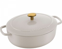 Ballarini Garnek żeliwny Owalny 2.2l Kość Słoniowa Bellamonte