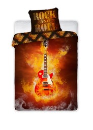 Faro Pościel bawełniana 160x200 Gitara 2697 młodzieżowa