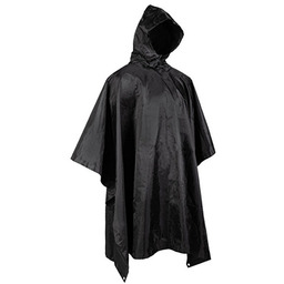 Poncho pałatka peleryna przeciwdeszczowe Mil-Tec Basic - Czarny