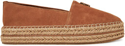 Espadryle Tommy Hilfiger Suede Platform Espadrille FW0FW08586 Brązowy