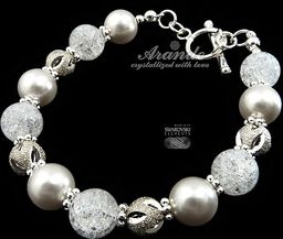 Nowe Kryształy Piękna Bransoletka Crystal White