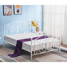 Łóżko metalowe PANAMA Halmar Biały, 90x200