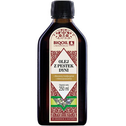 Olej z pestek dyni tłoczony tradycyjnie 250 ml