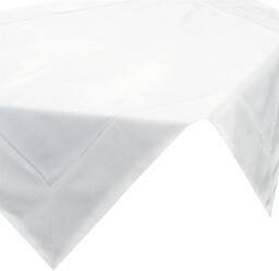 Obrus 85 x 85 Dekoracyjny Velvet Biały