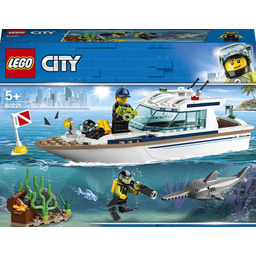 Lego City 60221 Jacht ślad po naklejce
