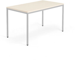 Biurko QBUS, rama 4 nogi, 1400x800 mm, srebrny,