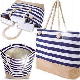 TORBA TOREBKA PLAZOWA DUŻA NA ZAMEK PLAŻĘ SIŁOWNIĘ