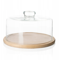 Deska talerz z kloszem Edwanex 24cm na ser