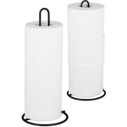 Relaxdays 10028011_46, uchwyt na rolkę, czarny