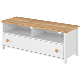 Edinos Biała szafka RTV do salonu skandynawskiego -