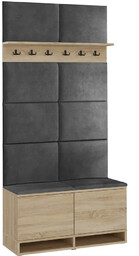 Elior Garderoba do przedpokoju dąb sonoma + szary