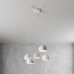 Luminex Lampa wisząca Sool, biała, 5-punktowa