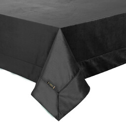Obrus 145 x 260 Dekoracyjny Velvet Czarny