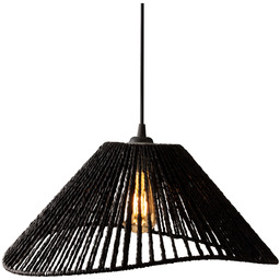 AMALFI I BLACK lampa wisząca wisząca pleciony klosz