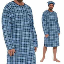 KOSZULA NOCNA MĘSKA Cornette + SZLAFMYCA - L