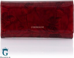 Czerwony Portfel Damski w Motyle PETERSON 42122