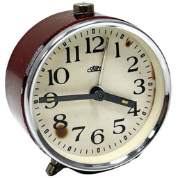 Pakamera Bordowy budzik mechaniczny PRIM Vintage, SPRAWNY, Czechosłowacja,