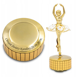 Pozytywka Baletnica Kryształy z Grawerem