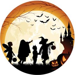 Dekoracyjny opłatek tortowy Halloween - 20 cm