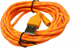 Kabel micro USB, oplot nylonowy 3M - pomarańczowy
