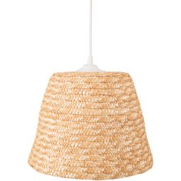 POT lampa wisząca kubełek słoma naturalna pleciona fi30/19cm