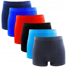 BOKSERKI MAJTKI MĘSKIE ELASTYCZNE BAMBUSOWE BEZSZWOWE KOLOROWE 6