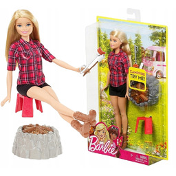 Lalka Barbie Na Biwaku Ognisko W Lesie 3736